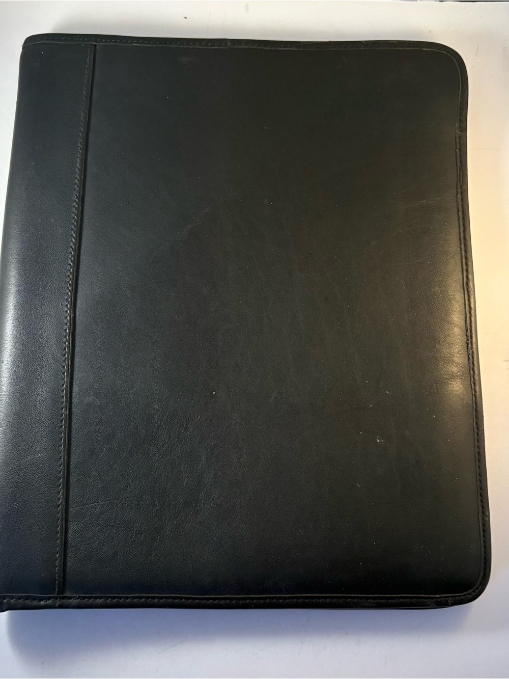 Vintage Hunt Club Black Genuine Leather Portfolio Padfolio Document Organizer